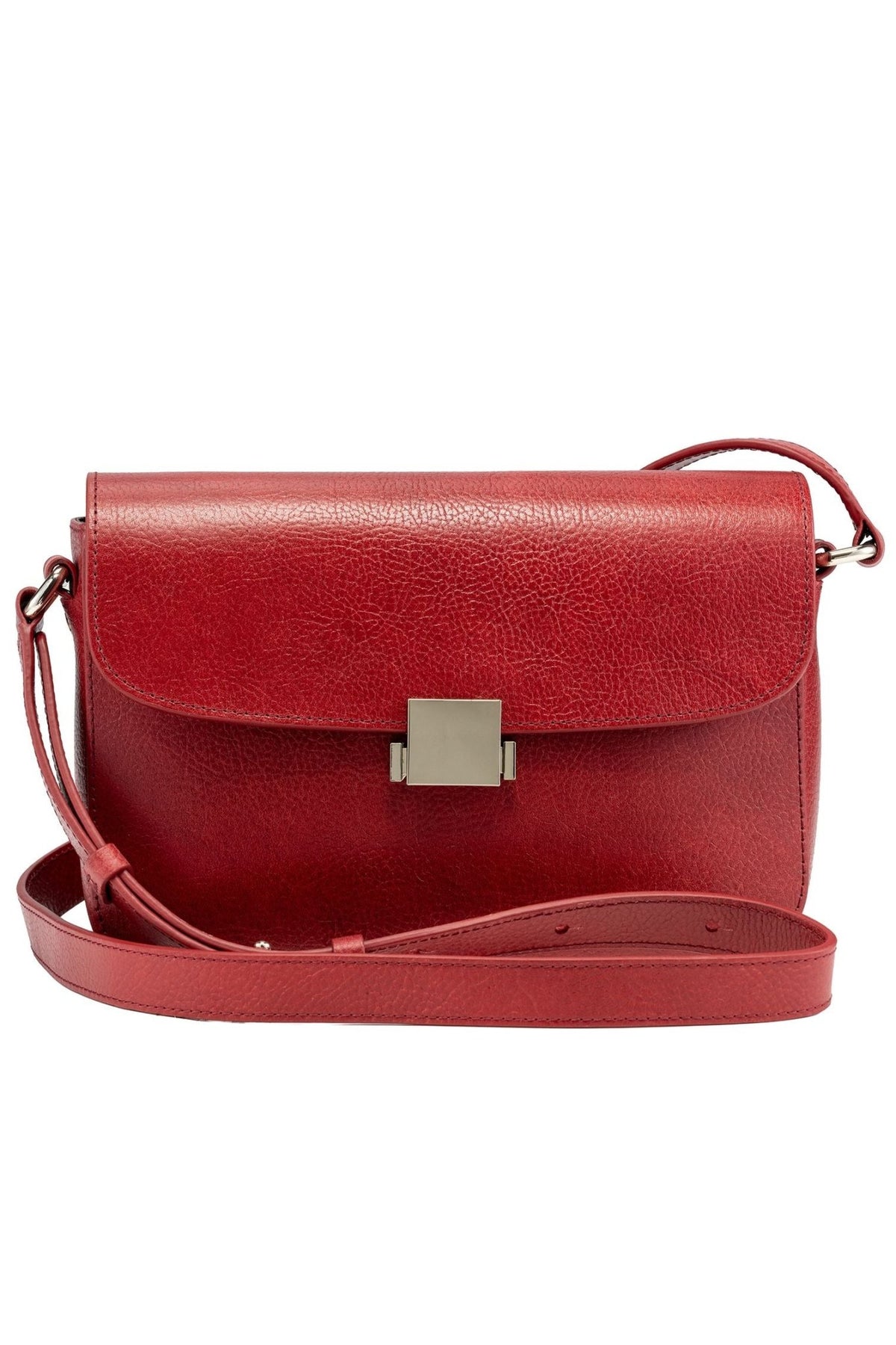 Tide Leather Crossbody Bag - Red - Ivy Cove Montecito