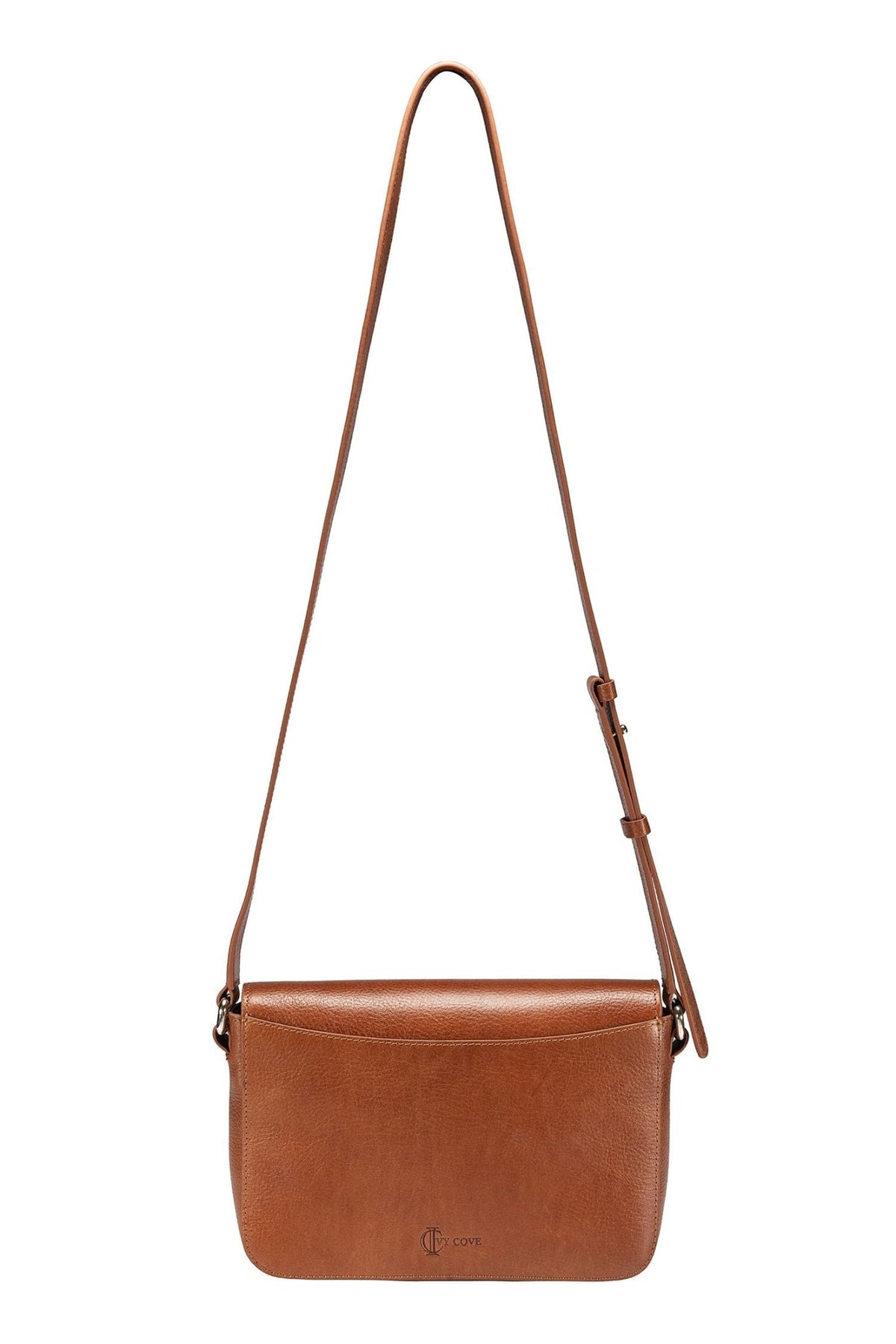 Tide Leather Crossbody Bag - Saddle - Ivy Cove Montecito