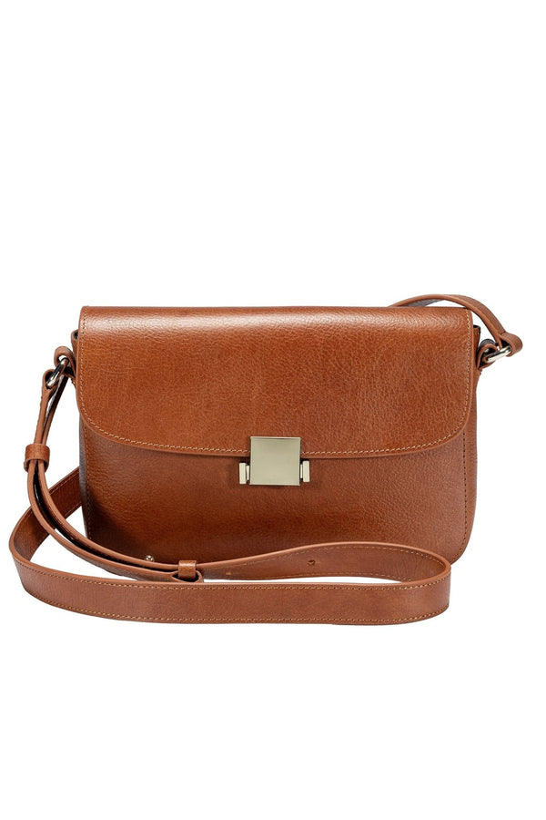 Tide Leather Crossbody Bag - Saddle
