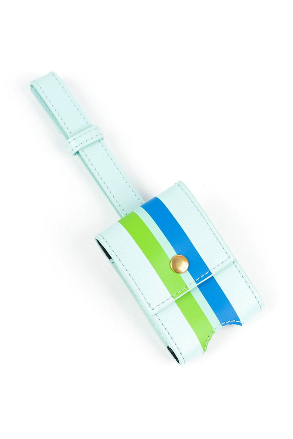 Bermuda Leather AirPods Case – Aqua Stripe