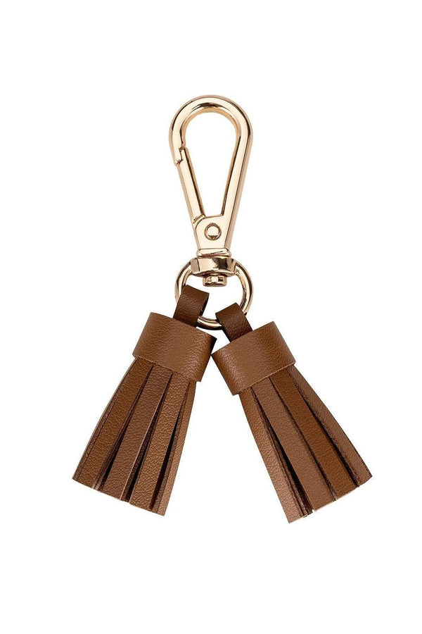 Boca Leather Tassel Bag Charm