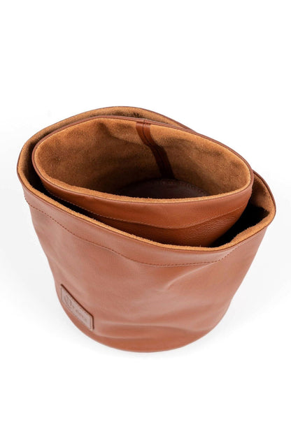 Driftwood Leather Planter - Ivy Cove Montecito