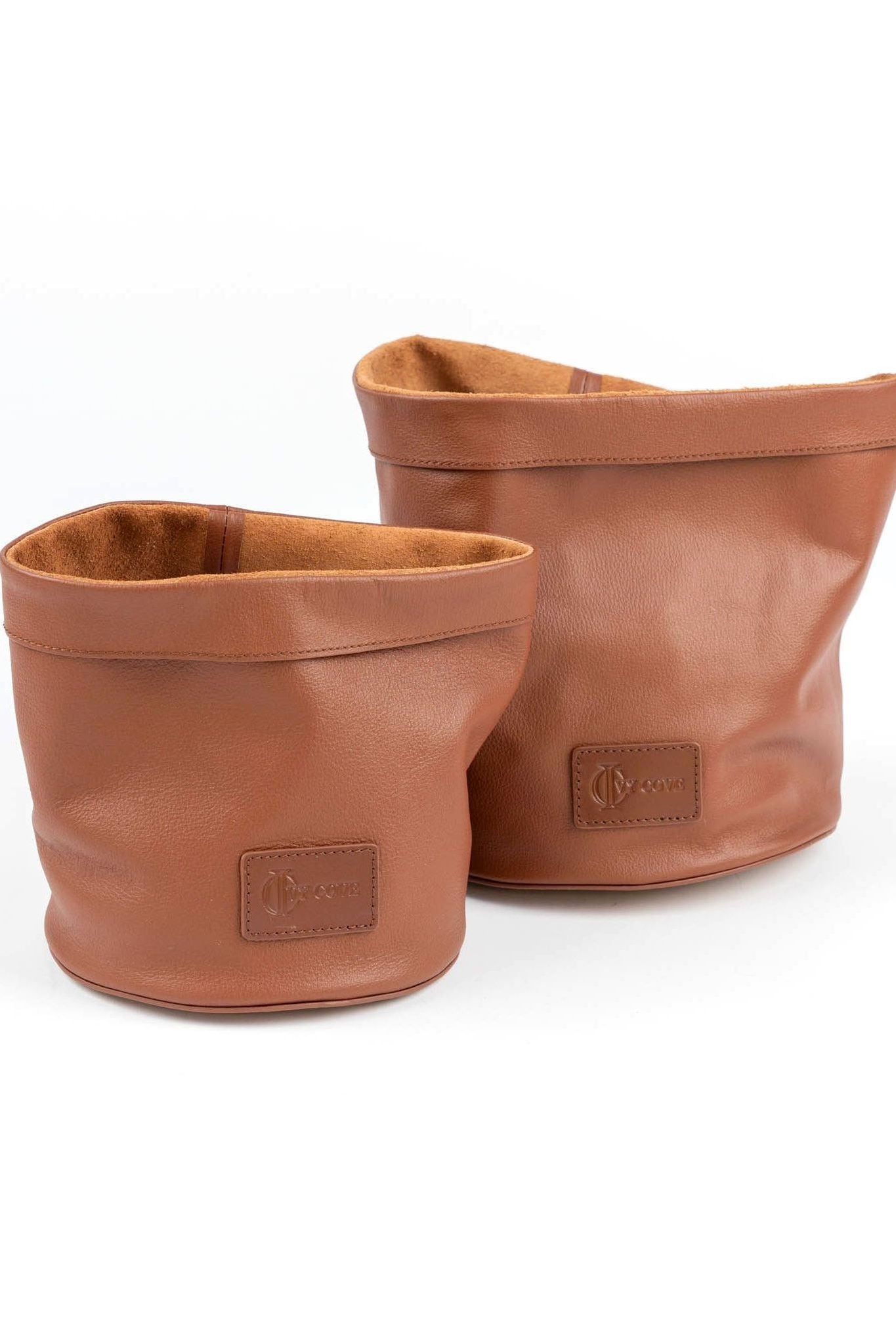 Driftwood Leather Planter - Ivy Cove Montecito