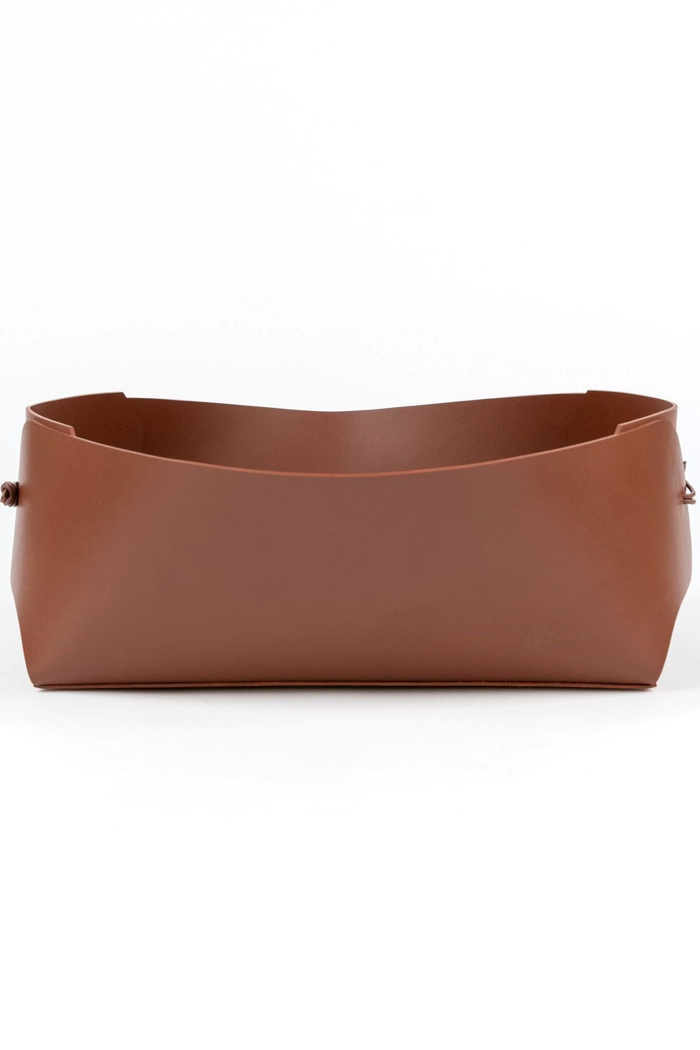 Edgecliff Leather Basket - Ivy Cove Montecito