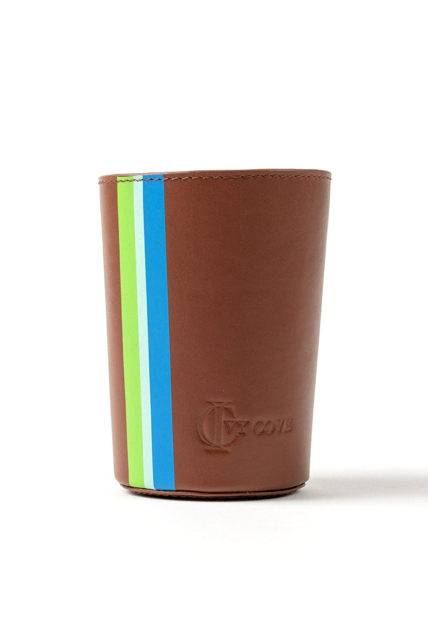 Madison Leather Drink Coozies - Ivy Cove Montecito