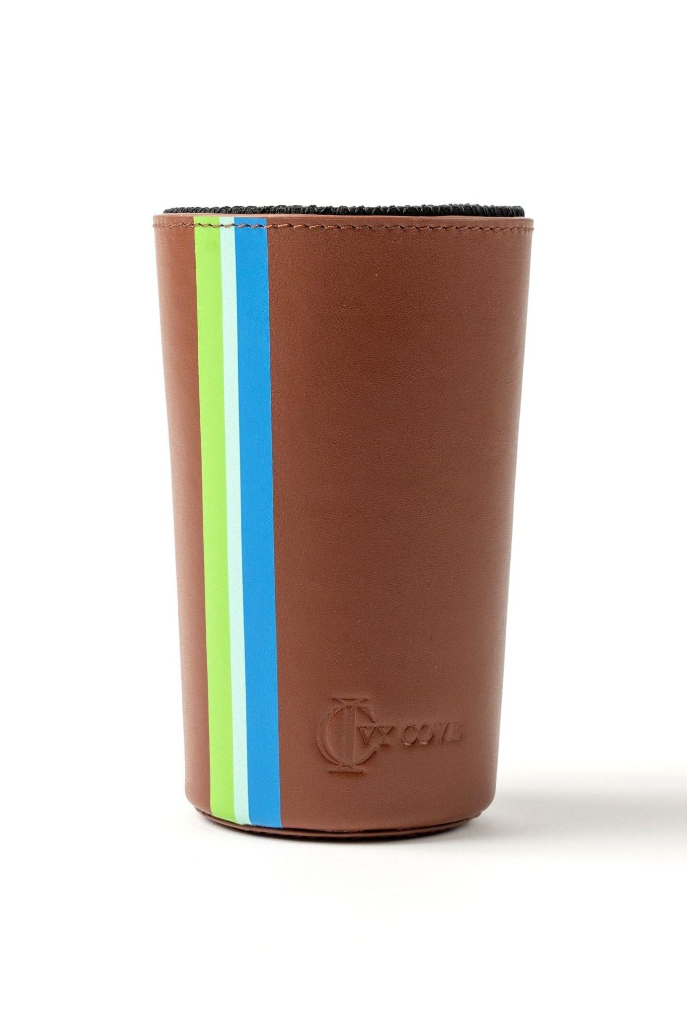 Madison Leather Drink Coozies - Ivy Cove Montecito