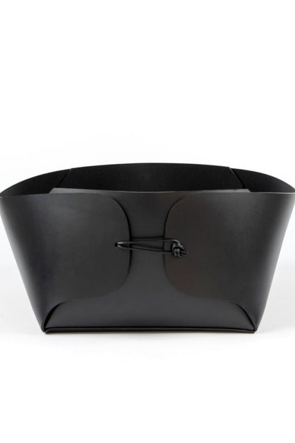 Moonlight Leather Basket - Ivy Cove Montecito