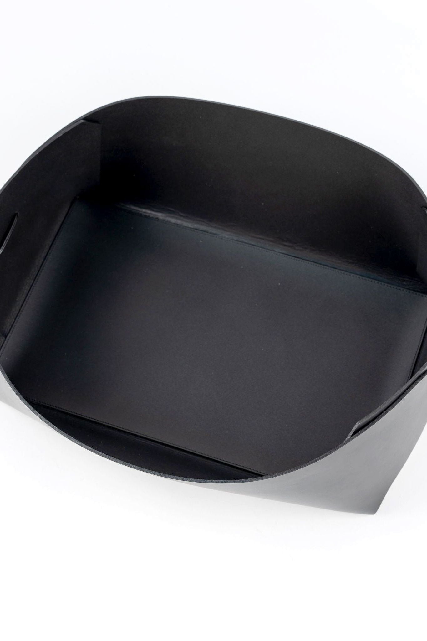 Moonlight Leather Basket - Ivy Cove Montecito