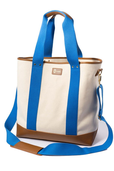 Canvas Beach Tote Bag with Leather Trim | Ivy Cove – Ivy Cove