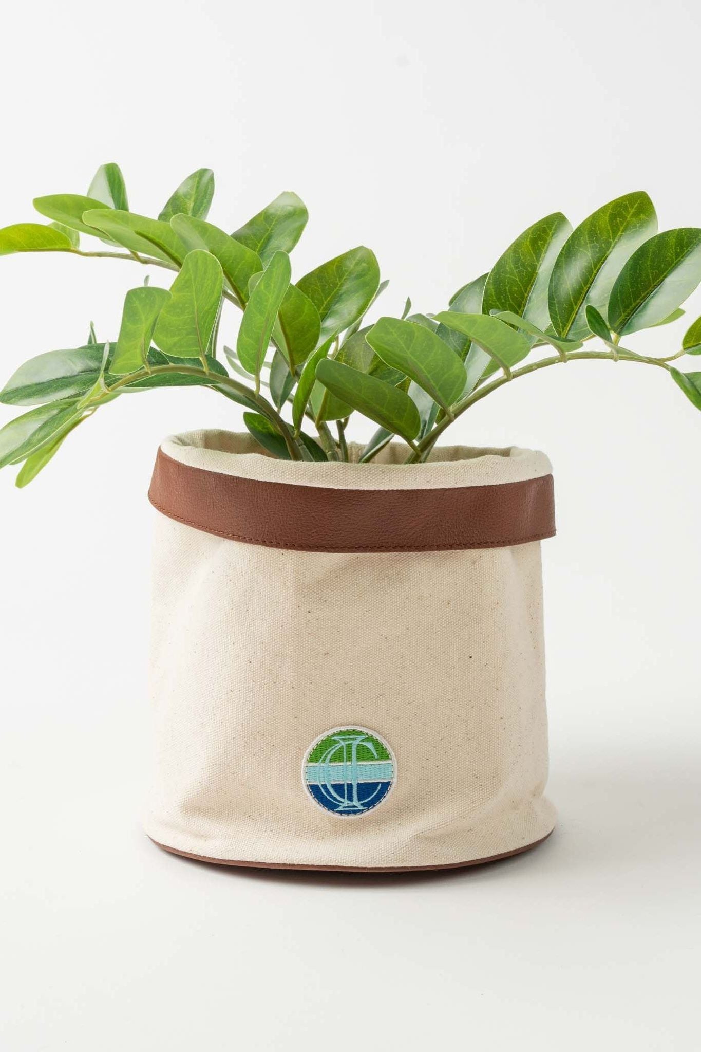jute plant pot covers Windward Canvas & Leather Planter Cover | Ivy Cove